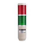 Stack tower light, 56mm Red/green color 2 stack, Steady, Pole mounting beige body, 25" prewired, Incandescent, 24V AC/DC 10W