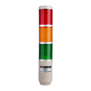 Stack tower light, 56mm Red/yellow/green color 3 stack, Steady, Pole mounting beige body, 25" prewired, Incandescent, 220V AC10W