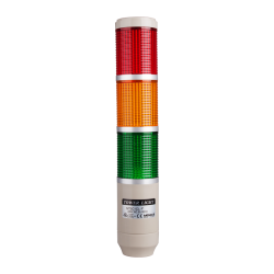 Stack tower light, 56mm Red/yellow/green color 3 stack, Steady/flash, Pole mounting beige body, 25" prewired, Incandescent, 110V AC10W