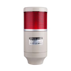 Stack tower light, 85mm Red color 1 stack, Steady, Pole mounting beige body, 25" prewired, Incandescent, 220V AC10W