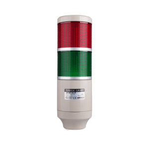Stack tower light, 85mm Red/green color 2 stack, Steady, Pole mounting beige body, 25" prewired, Incandescent, 220V AC10W