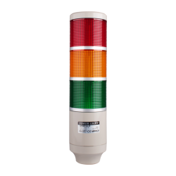 Stack tower light, 85mm Red/yellow/green color 3 stack, Steady, Pole mounting beige body, 25" prewired, Incandescent, 24V AC/DC 10W