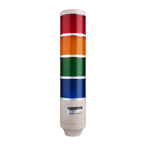 Stack tower light, 85mm Red/yellow/green/blue color 4 stack, Steady, Pole mounting beige body, 25" prewired, Incandescent, 220V AC10W