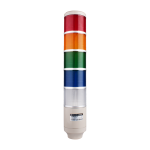 Stack tower light, 85mm Red/yellow/green/blue/clear color 5 stack, Steady, Pole mounting beige body, 25" prewired, Incandescent, 220V AC10W