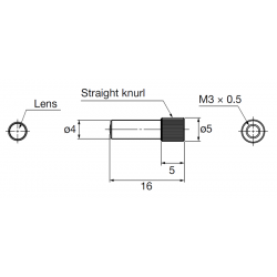 Lens, ø0.2mm spot on NF-DK21, ø0.4mm spot on NF-DT01