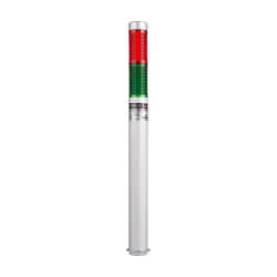 LED stack tower light, 25mm red/green color 2 stack, Steady/flash, Direct mounting 200mm long aulminum body, 25" prewired, 12V AC/DC