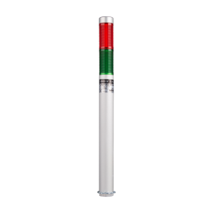LED stack tower light, 25mm red/green color 2 stack, Steady, Direct mounting 200mm long aulminum body, 25" prewired, 12V AC/DC