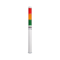 LED stack tower light, 25mm red/yellowgreen color 3 stack, Steady, Direct mounting 200mm long aulminum body, 25" prewired, 12V AC/DC