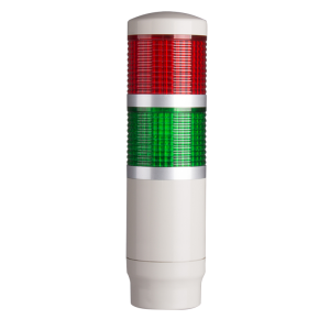 Tower Light, 45mm LED 2 Stack, Steady, 100-220VAC, Red, Green  Lens