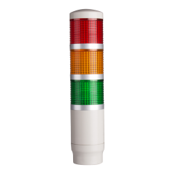Tower Light, 45mm LED 3 Stack, Flash, 100-220VAC, Red, Yellow, Green  Lens