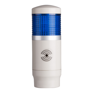 Tower Light, 45mm LED 1 Stack, Steady and flashing, 24VAC/VDC, Red Lens with built-in buzzer