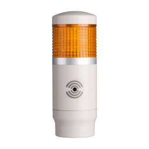 Tower Light, 45mm LED 1 Stack, Steady, 24VAC/VDC, Yellow Lens with built-in buzzer