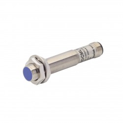 Sensor, Inductive Prox, 12mm Round Long, Connector type, Shielded, 4mm Sensing, NPN, NO, 3 Wire, 12 - 24 VDC
