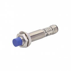 Sensor, Inductive Prox, 12mm Round Long, Connector type, Non shielded, 8mm Sensing, PNP, NC, 3 Wire, 12 - 24 VDC