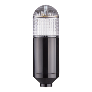 LED stack tower light, 56mm dome type, 3 colors(R/B/G) in one module, Steady, Pole mounting black body, Terminal connector, 90-240V AC