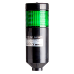 LED stack tower light, 56mm green color 1 stack modular, Steady, Pole mounting black body, Terminal connector 24V AC/DC