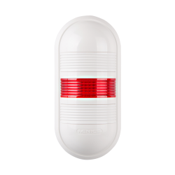 Wall mount LED signal light, Red color 1 stack, Steady, 90-240V AC, IP65