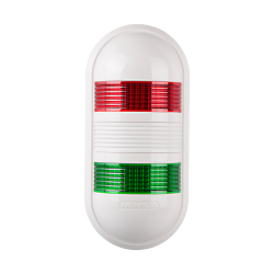 Wall mount LED signal light, Red/green color 2 stack, Steady, 24V AC/DC, IP65
