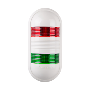 Wall mount LED signal light, Red/green color 2 stack, Steady, 24V AC/DC, IP65