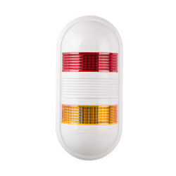 Wall mount LED signal light, Red/yellow color 2 stack, Steady, 24V AC/DC, IP65