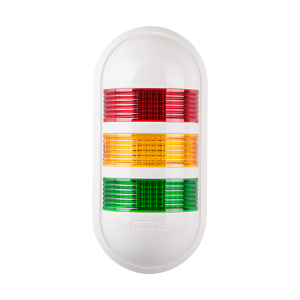 Wall mount LED signal light, Red/yellow/green color 3 stack, Steady, 24V AC/DC, IP65