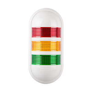 Wall mount LED signal light, Red/yellow/green color 3 stack, Steady/80dB alarm, 12VAC/DC, IP65
