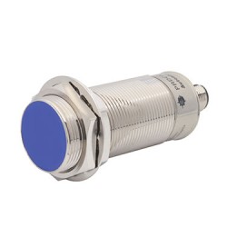 Sensor, Inductive Prox, 30mm Round Long, Connector type, Shielded, 15mm Sensing, NPN, NO, 3 Wire, 12 - 24 VDC