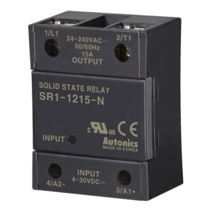 Solid state relay, Single phase, Input 4-30VDC, Load 24-240VAC, 15A, Zero cross (Old# SR1-1215)