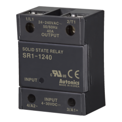 Solid state relay, Single phase, Input 4-30VDC, Load 24-240VAC, 40A, Zero cross (Old# SR1-1240)