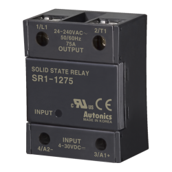 Solid state relay, Single phase, Input 4-30VDC, Load 24-240VAC, 75A, Zero cross