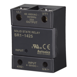 Solid state relay, Single phase, Input 4-30VDC, Load 48-480VAC, 25A, Zero cross (Old# SR1-1425)