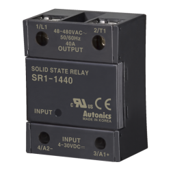 Solid state relay, Single phase, Input 4-30VDC, Load 48-480VAC, 40A, Zero cross (Old# SR1-1440)