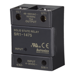 Solid state relay, Single phase, Input 4-30VDC, Load 48-480VAC, 75A, Zero cross