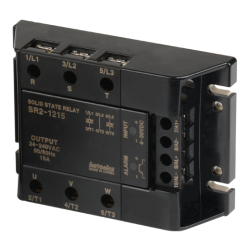 Solid state relay, 3-Phase(2-Pole), Input 4-30VDC, Load 24-240VAC, 15A, Zero Cross