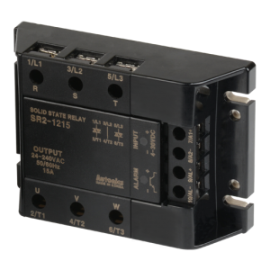 Solid state relay, 3-Phase(2-Pole), Input 4-30VDC, Load 24-240VAC, 15A, Zero Cross