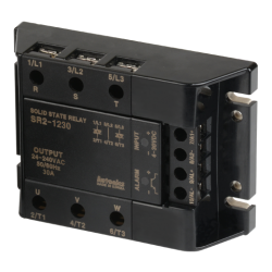 Solid state relay, 3-Phase(2-Pole), Input 4-30VDC, Load 24-240VAC, 30A, Zero Cross