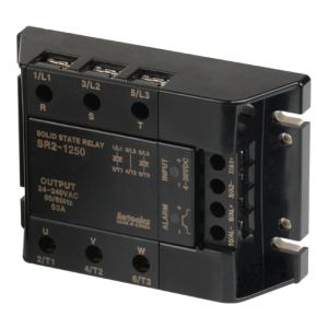 Solid state relay, 3-Phase(2-Pole), Input 4-30VDC, Load 24-240VAC, 50A, Zero Cross