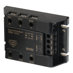 Solid state relay, 3-Phase(2-Pole), Input 4-30VDC, Load 24-240VAC, 75A, Zero Cross