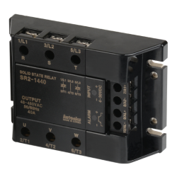 Solid state relay, 3-Phase(2-Pole), Input 4-30VDC, Load 48-480VAC, 40A, Zero Cross