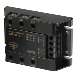 Solid state relay, 3-Phase(2-Pole), Input 90-240VAC, Load 24-240VAC, 15A, Zero Cross