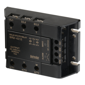 Solid state relay, 3-Phase(2-Pole), Input 90-240VAC, Load 24-240VAC, 15A, Zero Cross