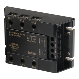 Solid state relay, 3-Phase(2-Pole), Input 90-240VAC, Load 24-240VAC, 30A, Zero Cross