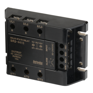 Solid state relay, 3-Phase(2-Pole), Input 90-240VAC, Load 48-480VAC, 15A, Zero Cross