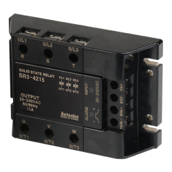 Solid state relay, 3-Phase(3-Pole), Input 90-240VAC, Load 24-240VAC, 15A, Zero Cross