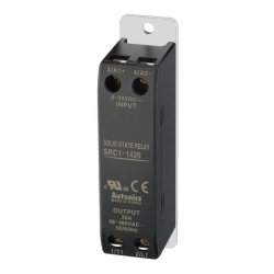 Solid state relay, Slim type, Single phase, Input 4-30VDC, Load 48-480VAC, 20A, Random (Old# SRC1-1420R)