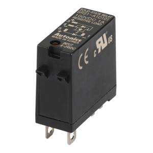 Solid state relay, Plug-in type, Single phase, Input 4-24VDC, Load 5-100VDC, 1A