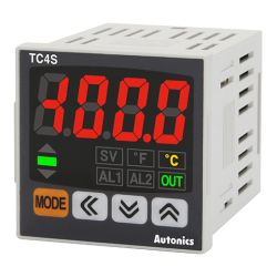 PID Temp Control, 1/16 DIN, Single display 4 Digit, Relay & SSR output, 2 alarm autput, 24 VAC/ 24-48 VDC