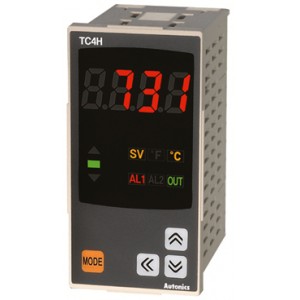 PID Control, 1/8 DIN, 4 digit single display, Relay & SSR Output, 2 Alarm Output, K/J/L/RTD Input, 100-240 VAC