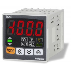 Temp Control, 1/16DIN, Single display 4 Digit, PID Control, Relay & SSR Output, No Alarm Output, 100-240 VAC