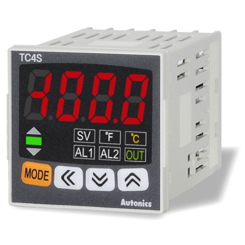 Universal 1/16DIN PID Temperature Controller, PID, On/Off, Manual Control,  with K Thermocouple